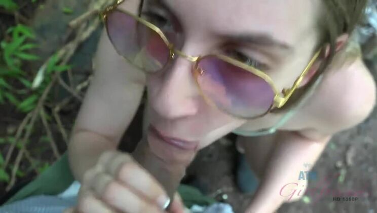 Exhibitionist Niki Snow takes it outside - POV fuck