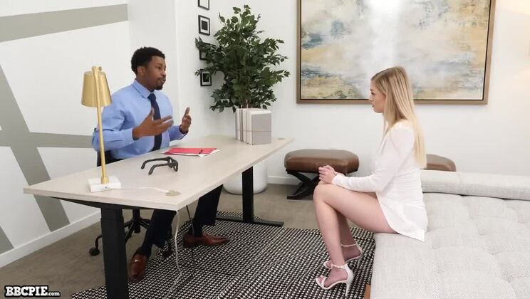 [BBCPie] - Creampie Therapy - Blonde Takes Huge BBC