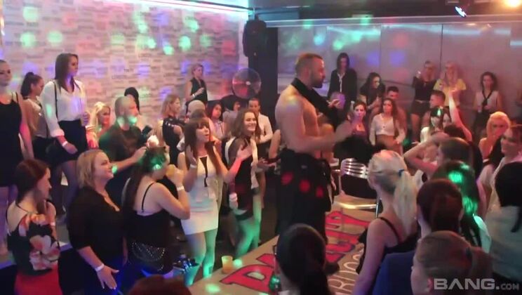 Brunette With Big Tits Goes Wild At Party