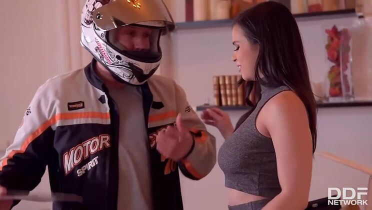 [DDFNetwork] - Handjob and Cumshot: Brunette Office Girl in Stockings - Kathia Nobili - Bonnie Rose