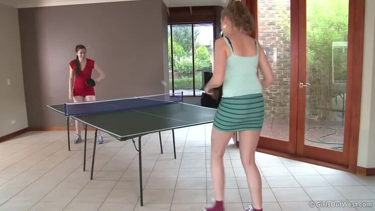 Hot Table Tennis Action: Nichole and Taliah