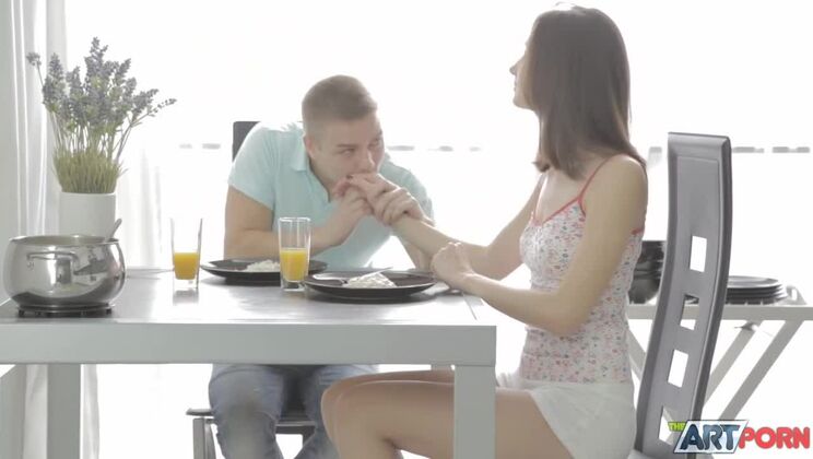 [TheArtPorn] - Russian Brunette Gets Anal in Breakfast - Nikolas - Aruna Aghora