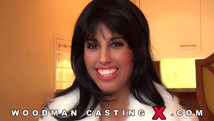 Big Titted Brunette Rachida in Casting