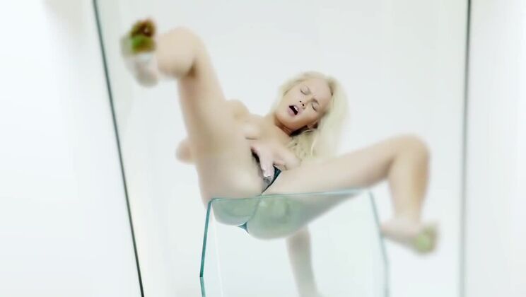 Beautiful Young Blonde Girl Playing Solo