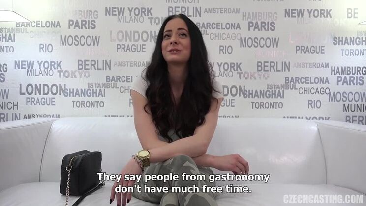 Czech Teen Lucie Casting as Brunette Star