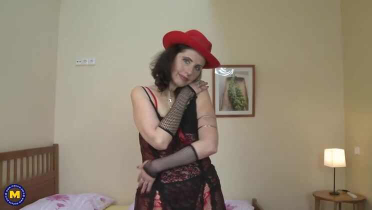 [Mature.nl] - Hot Brunette Housewife Darlena and Her Lingerie Fantasy