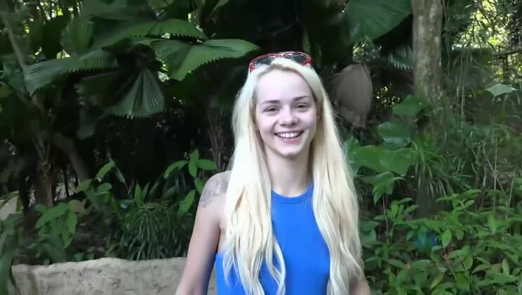 Blonde Elsa Jean's Pussy Gets a Big Cock Creampie