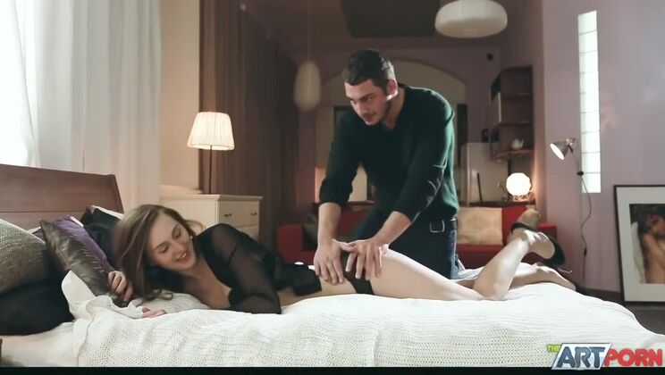 Timur and Ariadna's High Heels Facial Encounter