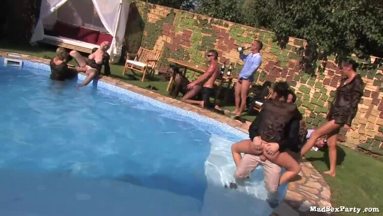[Tainster] - Lesbian Group Sex with Jasmine Black at the Pool