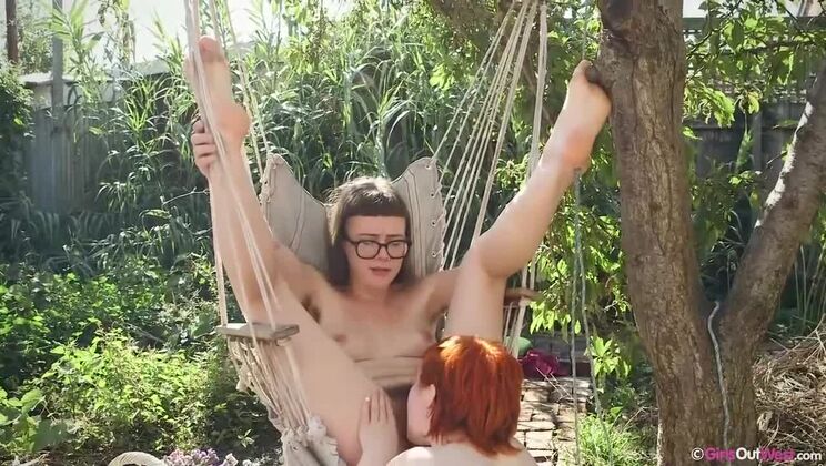 [GirlsOutWest] - Outdoor Lesbian Fingering with Panda and Rosie
