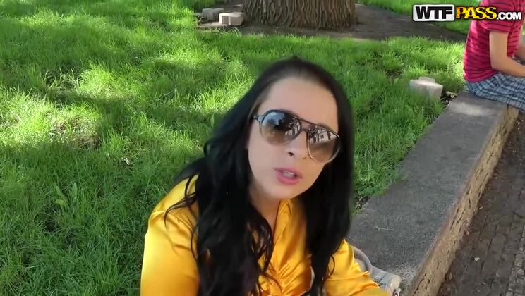 [PublicSexAdventures] - Tattooed Brunette Takes It Outdoors - High Heels and All