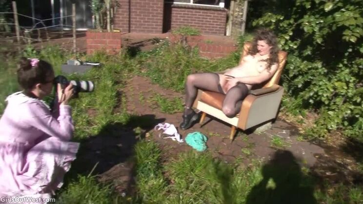 [GirlsOutWest] - Vanessa in Stockings Outdoor Sex Toy Fun - Vanessa