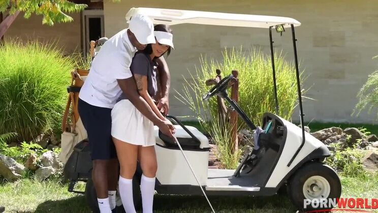 [PornWorld] - Big Cock Instructor Fucks Claudia Bavel Outside