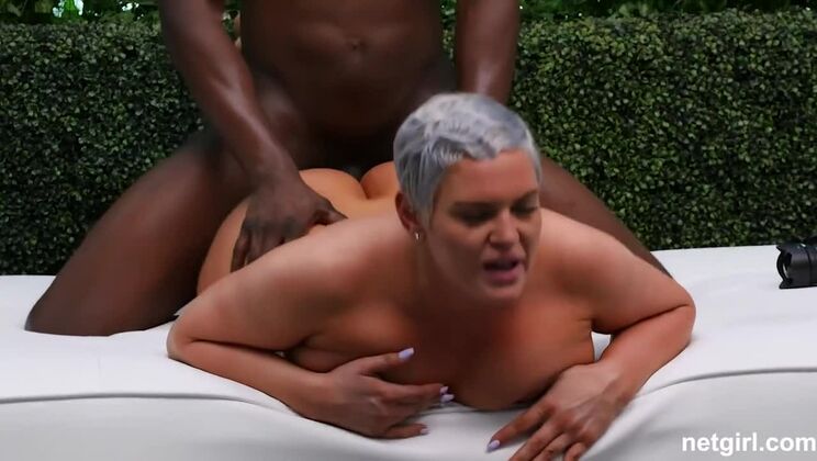 [NetGirl] - Sara's Tattooed Body Gets Fucked by Two Men - Sara