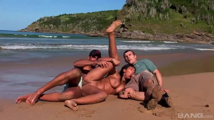 [BANG.com] - Beach Threesome with Anal and Facial