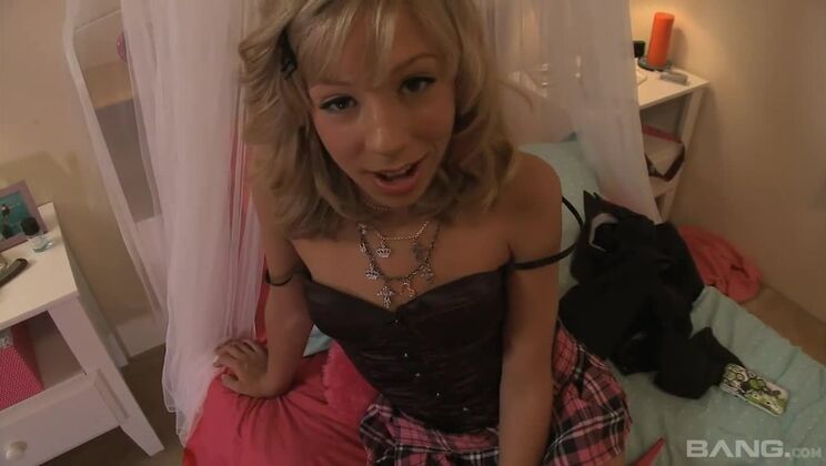 Blonde Teen Chastity Lynn Gets Covered in Cum