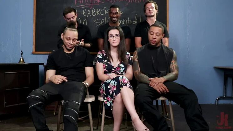 [BoundGangBangs] - Brunette Teacher's BDSM Gangbang - Eddie Jaye - Donny Sins - Robby Echo - Jake Adams - Lyra Lockhart - Rod Jackson