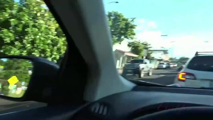 Brunette Niki Enjoys Handjob on the Road