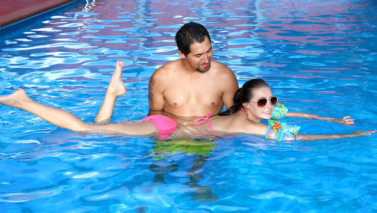 [ExxxtraSmall] - Swimming with Teen Cum