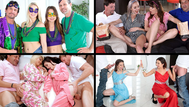 Daughter Swapping Marathon - Tight Pussies & Big Loads