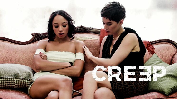 [PureTaboo] - Brunette and Ebony Lesbian Creep