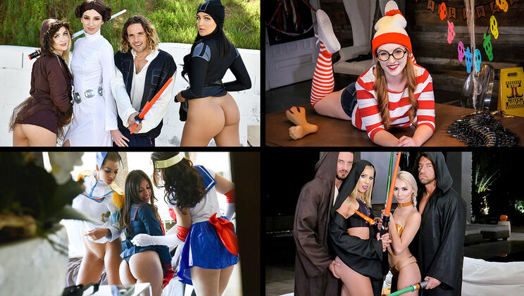 [TeamSkeetSelects] - Hot Cosplayers in Action - Daisy Stone - Sami Parker - Brooklyn Gray - Avery Black