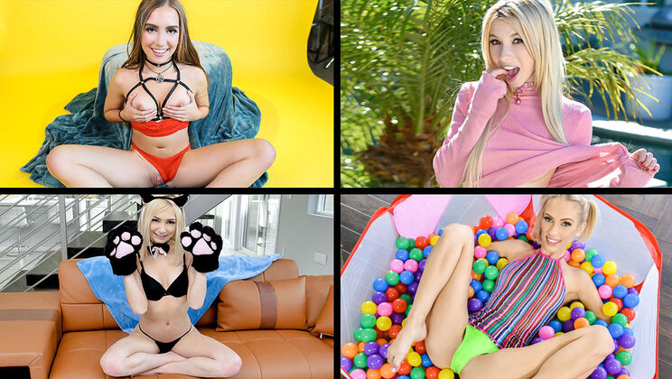[TeamSkeetSelects] - Adorable Beauties Get Down - Kenzie Reeves - Aria Carson - Bailey Base - Kimmy Kimm