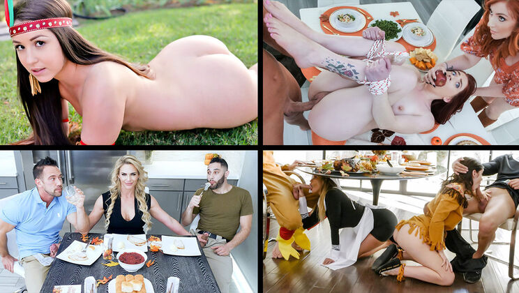 [TeamSkeetSelects] - Girls Gone Wild Thanksgiving - Brooklyn Chase - Lauren Phillips - Rosalyn Sphinx - Aria Carson