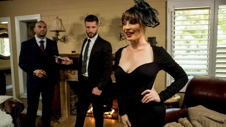 Something Borrowed, Something Blue: Brunette Takes Standing Doggystyle