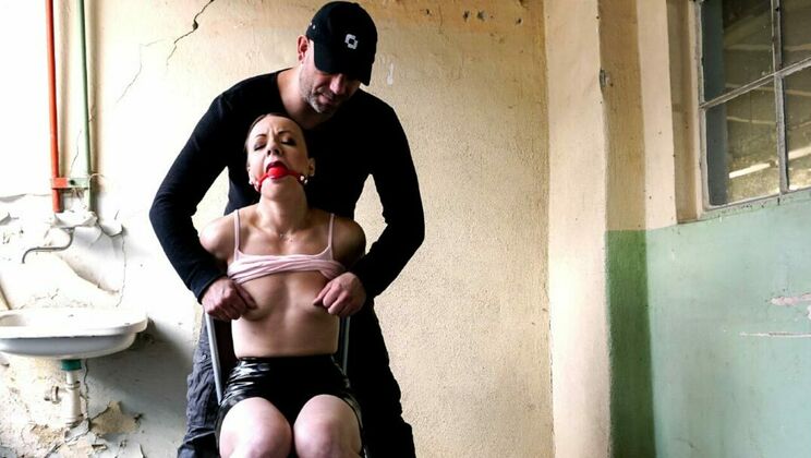 [Submissed] - Tiny shaved chick in heels gets tied - Lilit Sweet