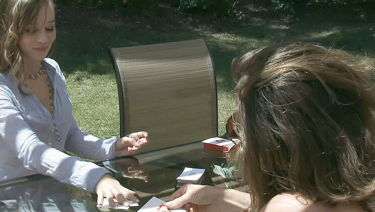 Shaved Girl in Outdoor Gangbang