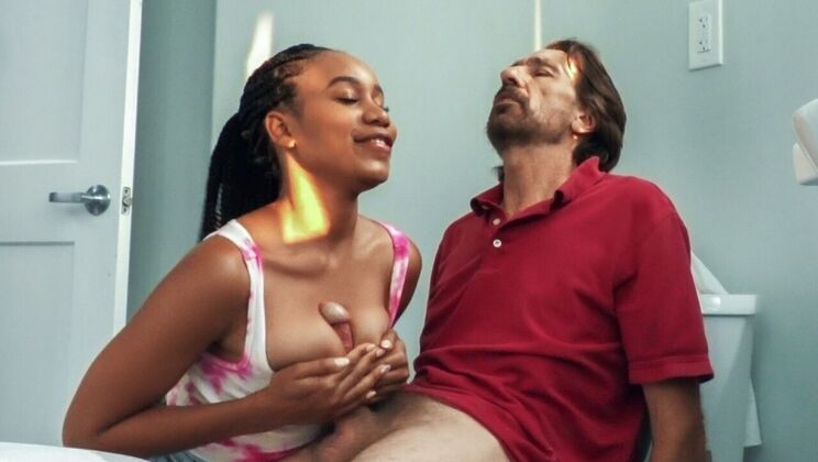 Athletic Spy Fucks in Bathroom