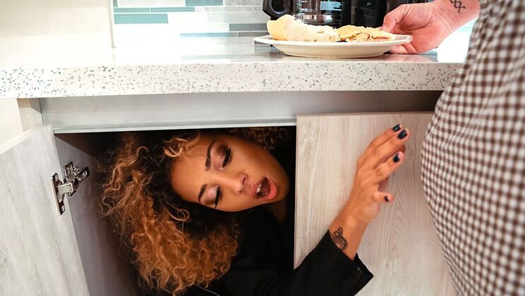 Gagging on a Small Tits Cowgirl