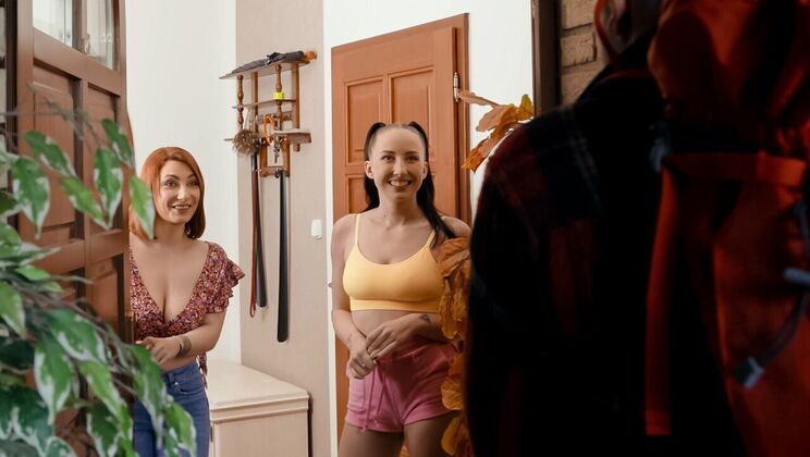 [MomsBangTeens] - Big Cock Fucks Brunette and Redhead in Threesome - Nick Ross - Lucia Fernandez - Bella Angel