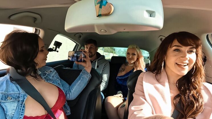 [RKPrime] - Want to Ride? Enhanced Blonde Takes Car and Creampie Outdoors