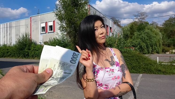 [PublicAgent] - Public Place Blowjob by Asian Amateur - Akasha Coliun