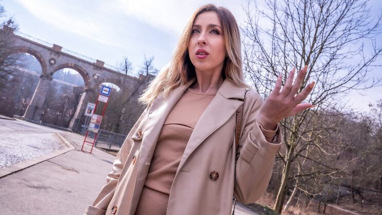 [PublicAgent] - Shaved Blonde MILF Gets a Big Cock