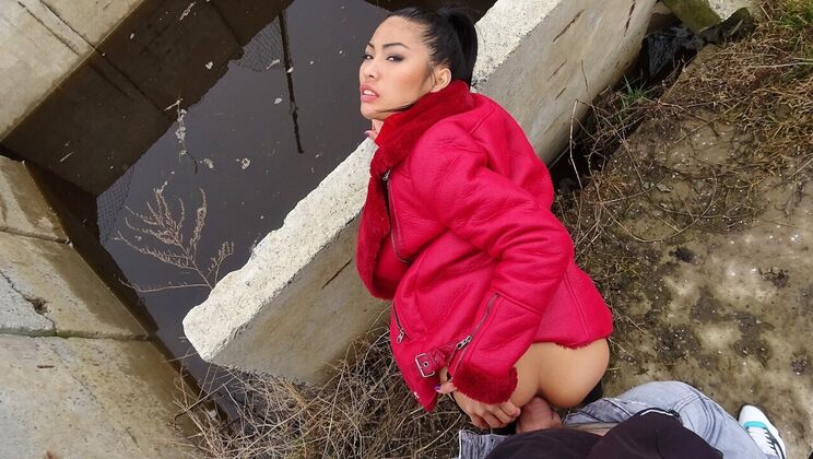 Big Tits Thai Lady Gives a Great Blowjob