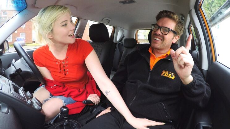 [FakeDrivingSchool] - Art Student Gets Fucked in Car and Outdoors