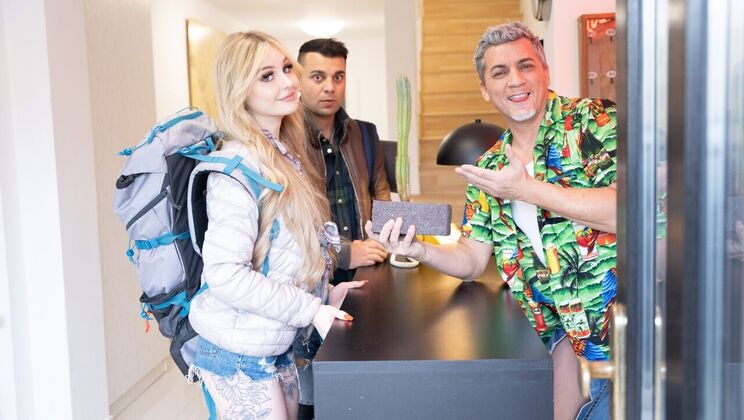 [FakeHostel] - Cumshot and Squirt: A Wet Threesome