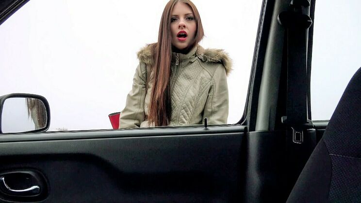 [StrandedTeens] - Blonde Cowgirl Rebecca Volpetti Rides Big Cock in Car - Rebecca Volpetti - Frank Gun