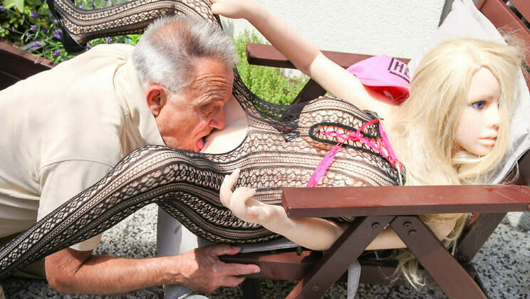 [GrandparentsX] - Blonde Sex Doll Masturbates with Old Man - Dirty Gunther - Dolly the Doll