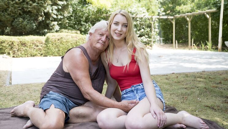 [Oldje] - Old Yogin Cums on Young Student's Tits