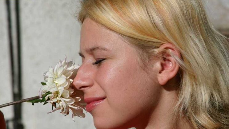 [Oldje] - Anastazie's Big Tits Bounce While She Licks Andre's Balls - Andre - Anastazie