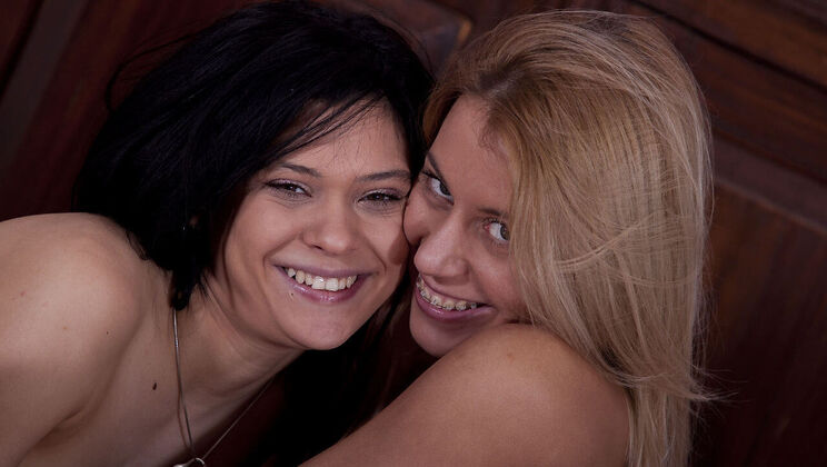 [Oldje] - Two Girls One Guy: Blonde, Brunette, and a Big Dick