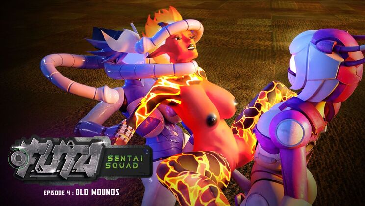 [F.U.T.A.SentaiSquad] - Redhead Shemale Futa in Cumshot Frenzy