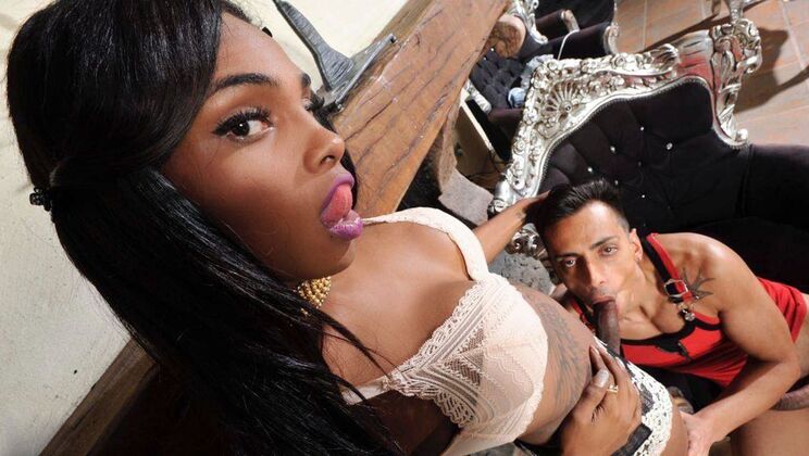 [PinkoTgirls] - Portuguese Kiara and Andrea's Hot Fuck - Kiara - Andrea