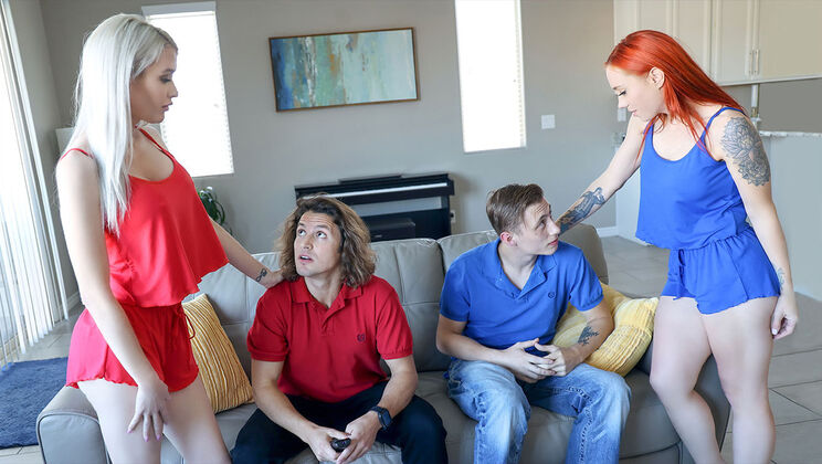 [MomSwap] - On the Line: Slutty Girls Get Down - Jay Romero - Katie Monroe - Cole Church - Nova Sky