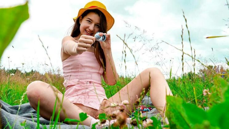 [ClubSweethearts] - Solo Masturbation by Shaved Brunette Babe - Jolie Butt