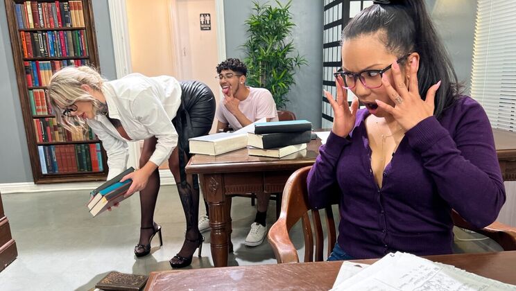 [LilHumpers] - Naughty Library escapade with Blowjob and Titty Fuck